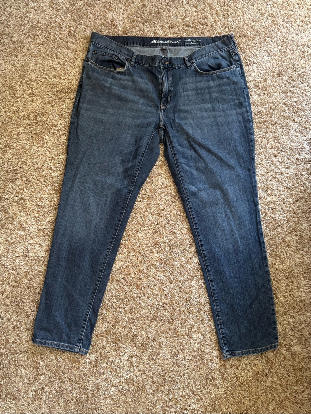 Eddie Bauer dark blue boyfriend fit denim. Slim Leg Jeans